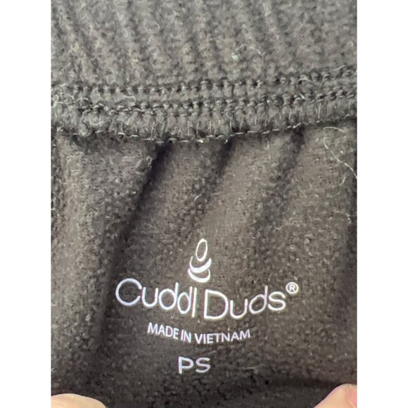 Cuddl Duds Petite Fleecewear with Stretch Notch Collar PJ Set Size Small Black - Picture 5 of 8